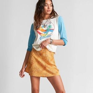 NWT Billabong Snakeskin Print Skirt Sz 27 Small